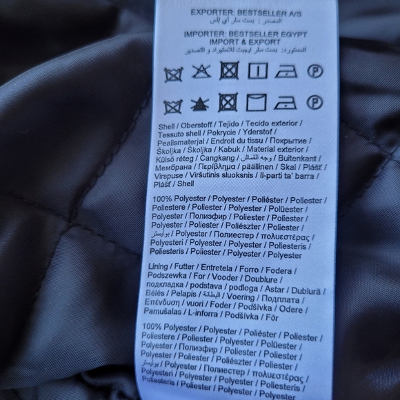 Vero Moda Velvet Bomber Jacket Black Gold Zip XL - Picture 9 of 10